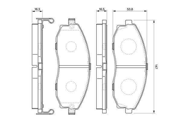 0986TB2345 ÖN BALATA STAREX 2.4I-2.5D 97 2.4I-2.5TCI-2.5CRDI 98 H1 2.4MPI 4WD-2.5D-TD-2.5TCI-2.5C 0986495065