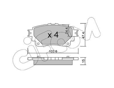 FREN BALATASI COROLLACROSSI G1 -1.8 ZSG10 -1.8HYBRİD ZVG10-ZVG11 -COROLLAXIHATCHBACK E21 -AURİS-