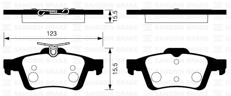 ARKA FREN BALATA MAZDA 3 BK 03-09 / RENAULT LAGUNA III 07- / OPEL VECTRA C 02- / CITROEN C5 08- / PEUGEOT 508 10- / FORD FOCUS II. C-MAX 04- CONNECT 02- / VOLVO S40 II 04- / SAAB 9-3 02-
