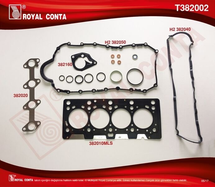 MOTOR TAKIM CONTA ÇOK KATLI ÇELİK CLIO-MGN-KNG 1.5 DCI K9K