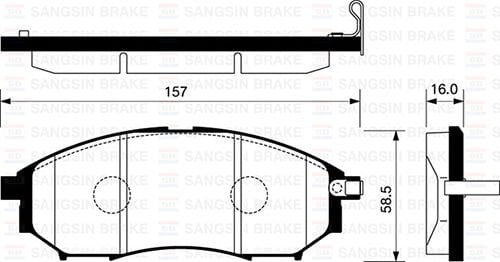FREN BALATASI ÖN RENAULT KOLEOS 08 NISSAN NAVARA 2.5L YD25DDTi D40 4x2 4x4 10- / PATHFINDER 2.5L YD25DDTi DCi R51 17MM