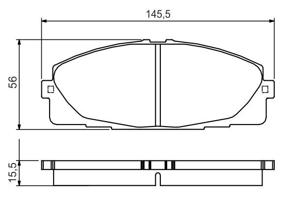 ÖN BALATA TOYOTA HİACE 2.5D-4D 05 0986TB3214