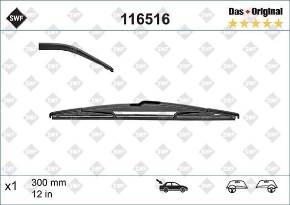 SİLECEK SWF 30cm x1 ARKA FOCUS III 11 FIESTA 06 QASHQAI 07 SECENIC III 09 YARIS SAAB