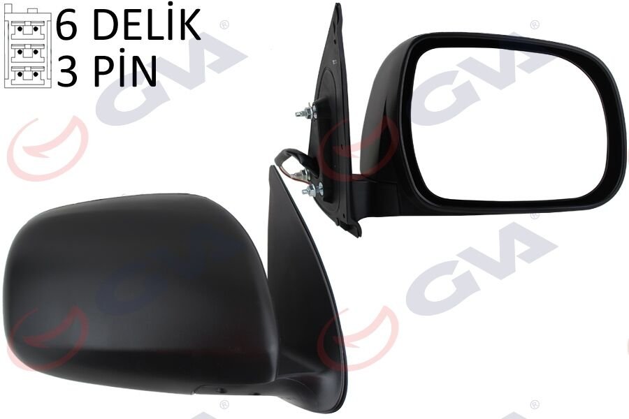 DIŞ DİKİZ AYNASI SAĞ HILUX 06 ELEKTRİKLİ KONVEKS 3 FİŞ VM-2219ER