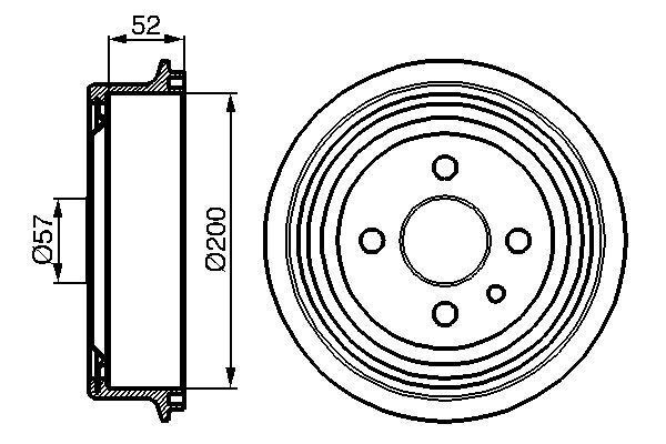 ARKA KAMPANA VECTRA A 89 95 ASTRA F 91 98 1.4-1.6-1.8-2.0 LACETTI 05 13 242x200x53x100 4DL 568054-91024352