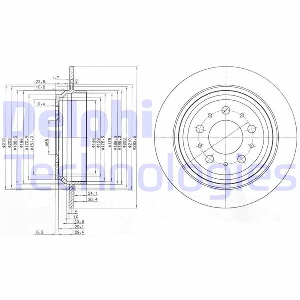 ARKA FREN DISK AYNA VOLVO S70 96 00 V70 96 00 XC70 99 04