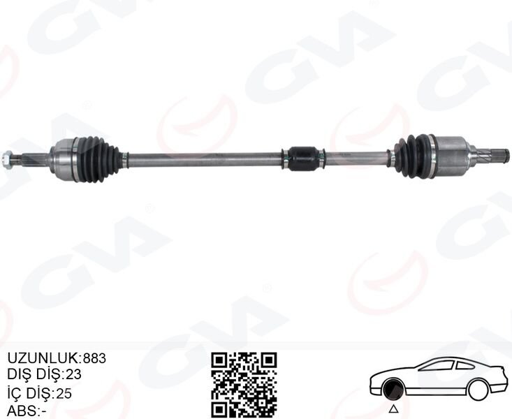 KOMPLE AKS SAĞ NISSAN MICRA 1.2L CG12DE CGA3DE CR12DE CR14DE 1.5L K9K Otomatik vites K12 03-09 23x25