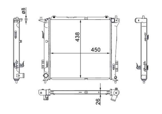 Kühlmittelkühler KIA CEED 1.6D