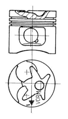 PISTON SEGMAN 0.50 87.50mm MERCEDES OM601 OM602 OM603 W201 W124 W202 W463