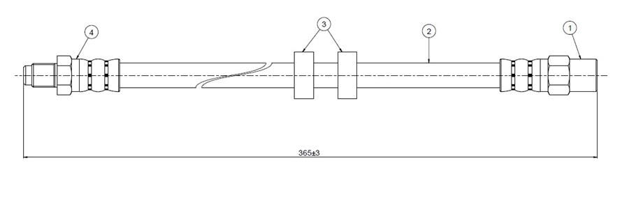 FREN HORTUMU ön C70-S70-V70 I-740-760-850-940-960 81-05