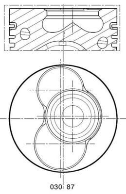 030PI00087102 MOTOR PİSTON SEGMAN 0.50 VW T5 AXB-AXC 3.4 SİLİNDİR 80.01 030 PI 00087102