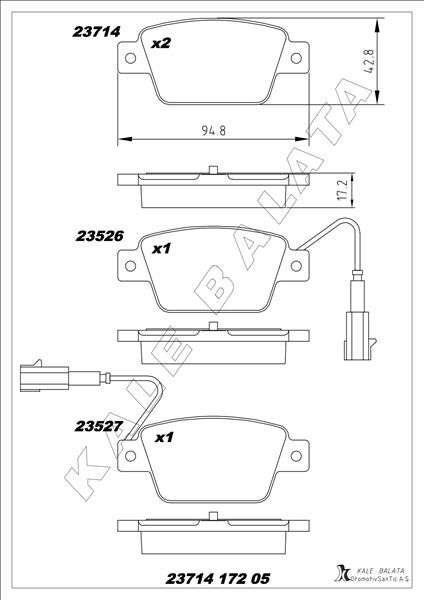 ARKA FREN BALATASI FIAT STILO 02 LINEA 07 BRAVO II 07 14 ALFA ROMEO MİTO 08 MULTIPLA 99