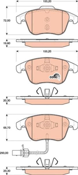ÖN BALATA AUDI A4 - A5 09 GDB1814