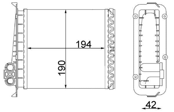 KALORİFER RADYATÖRÜ VOLVO 850 91-96 C70 98-05 S70 97-00 V70 97-00