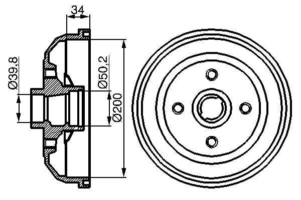 ARKA FREN KAMPANASI CORSA A 83-92 -CORSA B-TIGRA A 93-02 ABS Lİ