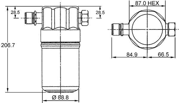 KLİMA KURUTUCU A4-A6-80-90 PASSAT 1.6-1.8-2.0-2.3-2.8 V6-1.9TDI 96-00