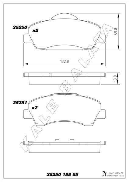 ÖN FREN BALATASI PEUGEOT P301 12 P308 13 CITROEN C-ELYSEE 12 C4 14 266mm