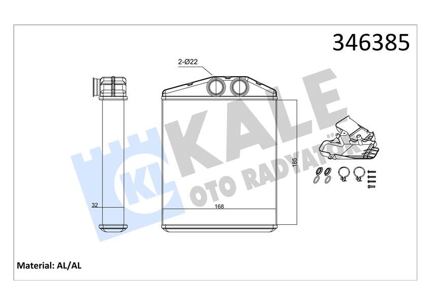 KALORİFER RADYATÖRÜ VECTRA C 02 SIGNUM 03 Z18XER 185x169