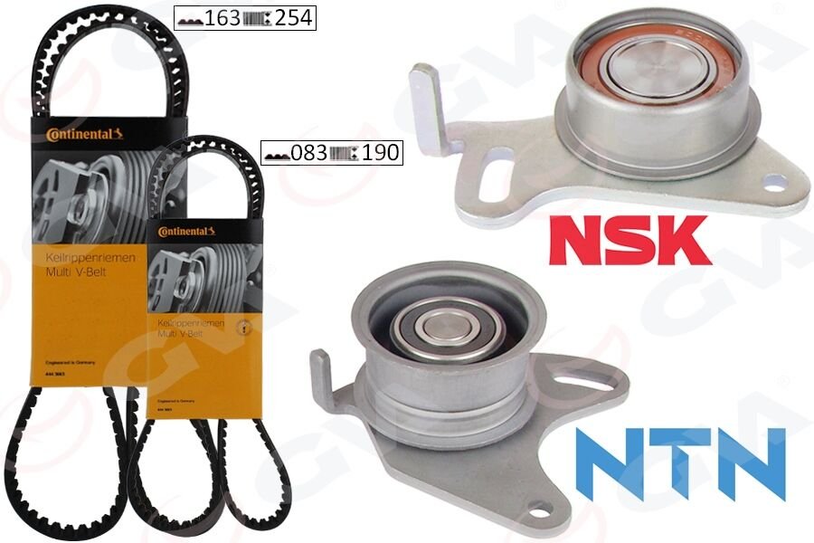 TRİGER KAYIŞ SETİ EKSANTRİK SETİ HYUNDAI H100 2.5L D4BX 4D55 PANELVAN. KAMYONET E.M. 88-96 / MITSUBISHI L200 L300 2.5L 4D56 8v E.M. 86-99 2 KAYIŞ 2 RULMAN 163x250 083X190