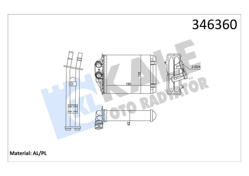 KALORİFER RADYATÖRÜ FIAT 500-500C-PANDA