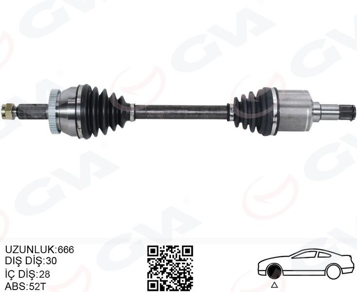 KOMPLE AKS ÖN SOL ABSLI HYUNDAI SANTA FE CM 2.2 CRDI A-T 06-12