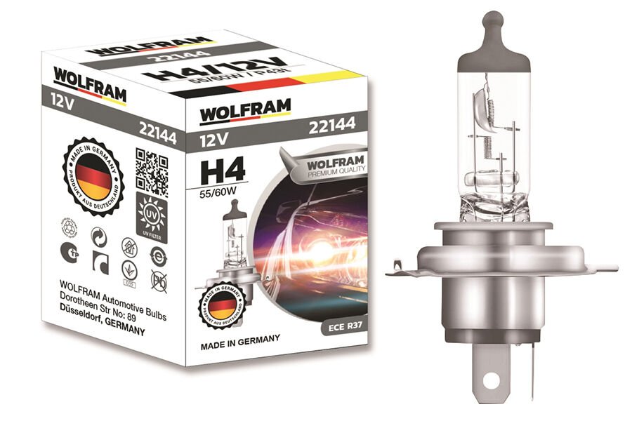 AMPUL 12V H4 60/55 P43t STANDART IŞIK TIRNAKLI P43t 64193