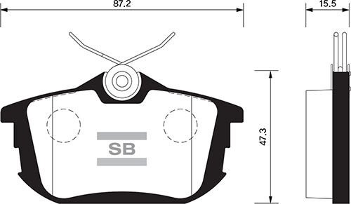 ARKA BALATA CARISMA 95-06 COLT 1.3-1.5 04-12 VOLVO S40 1.6-1.8-2.0-2.0T V40 95-04 GDB1314-G