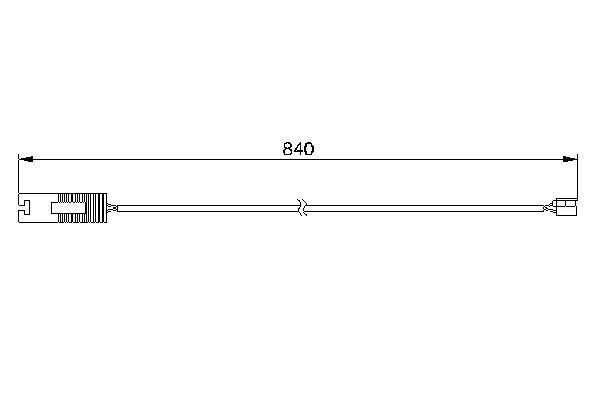DİSK BALATA İKAZ KABLOSU. ARKA. 840 MM