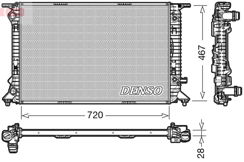 RADİATOR. ENGİNE COOLİNG AUDI A4 8K. B8 07-15