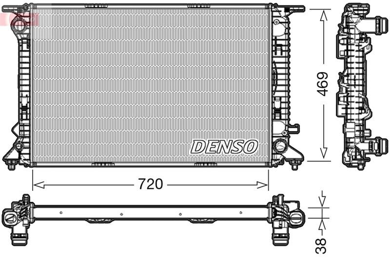RADİATOR. ENGİNE COOLİNG AUDI A4 8K. B8 07-15