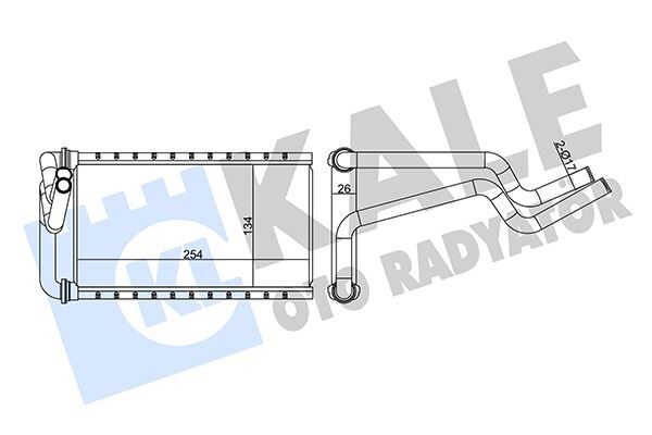 KALORİFER RADYATÖRÜ HONDA CIVIC 1.6L R16A2 FD6 VTEC SEDAN 06-11 1.8L R18A2 FD7 SEDAN 06-11 1.3L HY BRID LDA2 FD3 06- - ALEMİNYUM