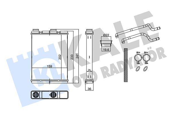 KALORİFER RADYATÖRÜ NISSAN QASHQAI 1.6L R9M Dci J11 14- 1.2L HRA2DDT DIG-T J11 14- 1.5L K9K J11 6 vites 14- - ALEMİNYUM