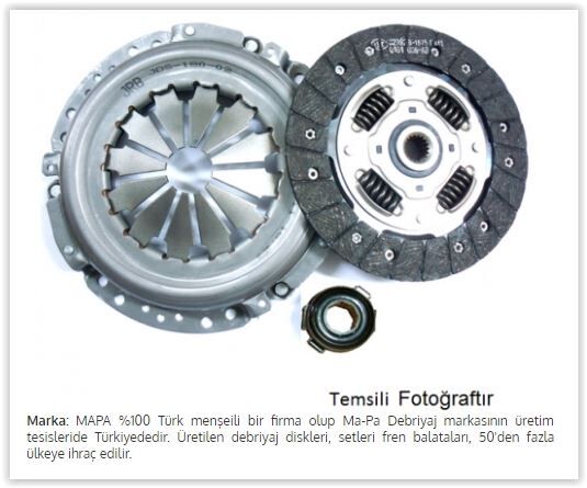 DEBRİYAJ SETİ BASKI DİSK MAZDA 3.23 1.3