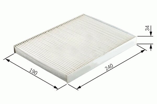 POLEN FİLTRESİ FIESTA V 1.3-1.4TDCI-1.4 16V-1.6TDCI-1.6 16V 01 FUSION 1.4-1.4TDCI-1.6-1.6TDCI 02