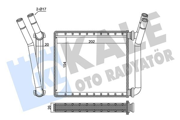KALORİFER RADYATÖRÜ TOYOTA HILUX VIGO 2.5L 2KDFTV KUN15. KUN25. KUN35 3.0L KUN26 05-15 - ALEMİNYUM
