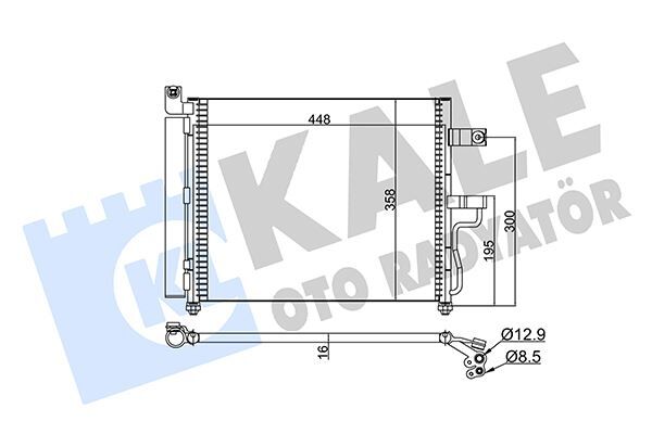 KLİMA KONDENSERİ ACCENT-ACCENT II AL/AL 448x370x16