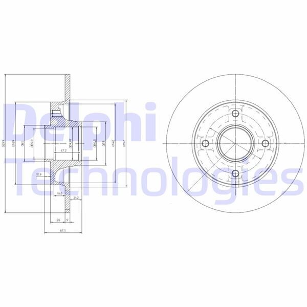 ARKA FREN AYNASI ADET P307-C4 1.4-1.6-2.0 HDİ 05 249x9x4DL PORYALI