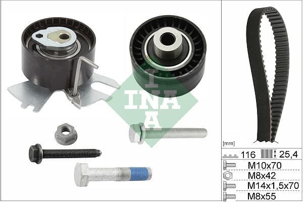 EKSANTRİK GERGİ KİTİ P308-P407-P508-P3008-P5008-C4-C5-DS4-JUMPY-SCUDO-CMAX-FOCUS-GALAXY 2.0HDI 10