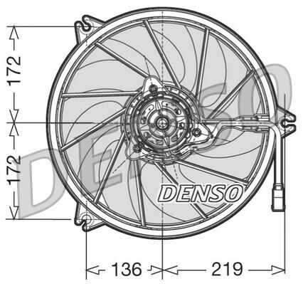 FAN MOTORU P206 1.1-1.4-1.4-1.6-2.0 16V-1.6HDI-2.0HDI 98 250W-385mm