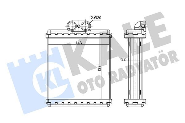 KALORİFER RADYATÖRÜ SUZUKI VITARA 1.6L SE416. 2.0L SV420. SV620 90-98 - ALEMİNYUM