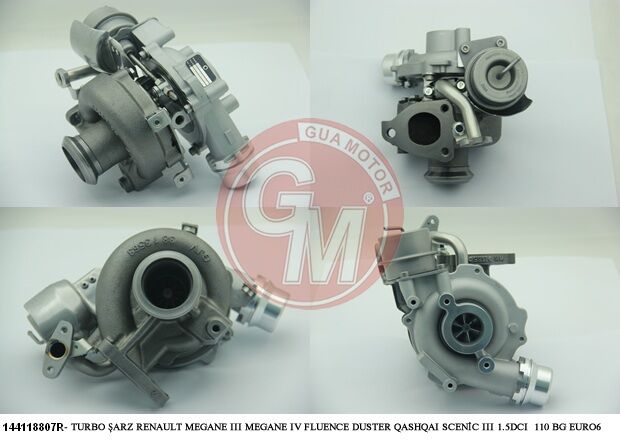 TURBO ŞARJ RENAULT MEGANE III MEGANE IV FLUENCE DACIA DUSTER QASHQAI SCENİC III 1.5DCI 90 BG EURO6 2013