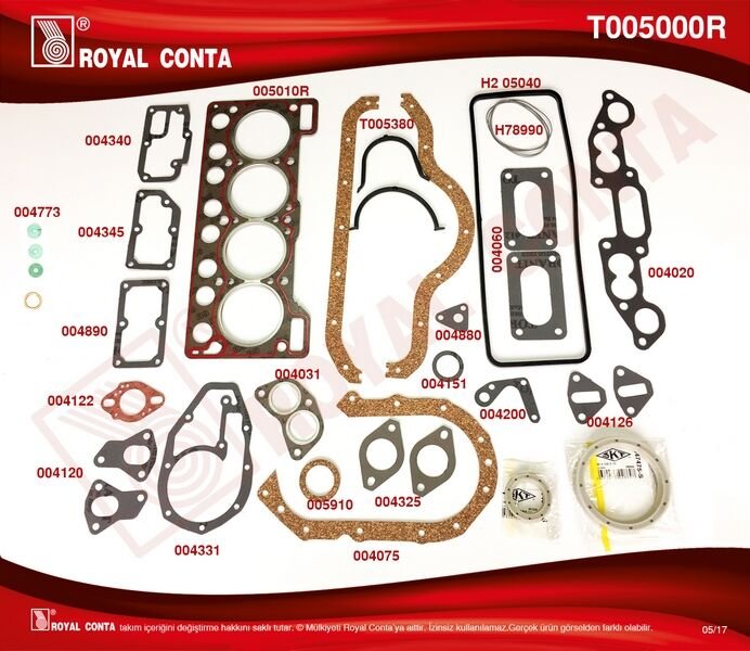 MOTOR TAKIM CONTA SKT KEÇELİ R12 1400 SKC REINZ MALZEME