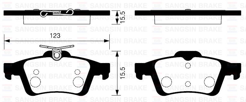 ARKA FREN BALATA MAZDA 3 BK 03-09 / RENAULT LAGUNA III 07- / OPEL VECTRA C 02- / CITROEN C5 08- / PEUGEOT 508 10- / FORD FOCUS II. C-MAX 04- CONNECT 02- / VOLVO S40 II 04- / SAAB 9-3 02-