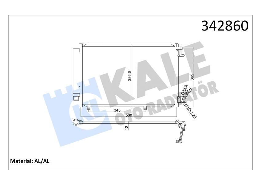 KLIMA RADYATORU KONDENSERİ FIESTA VI 1.25 1.4 16V 1.4TDCI 08 14