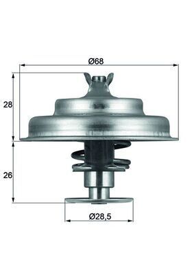 TERMOSTAT 80C P205 1.7D-P305 1.9D-P505 2.3D-2.5D-C15 1.8 D
