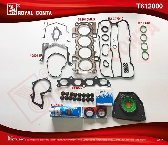 MOTOR TAKIM CONTA REINZ KEÇELİ S LASTİKLİ FIESTA VI 1.4 16V 97HP 10/08