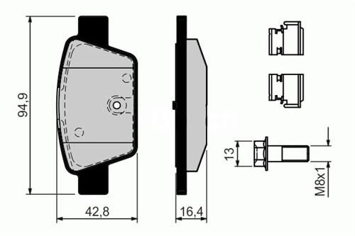 ARKA FREN BALATASI FIAT STILO 02 LINEA 07 BRAVO II 07 14 ALFA ROMEO MİTO 08 MULTIPLA 99