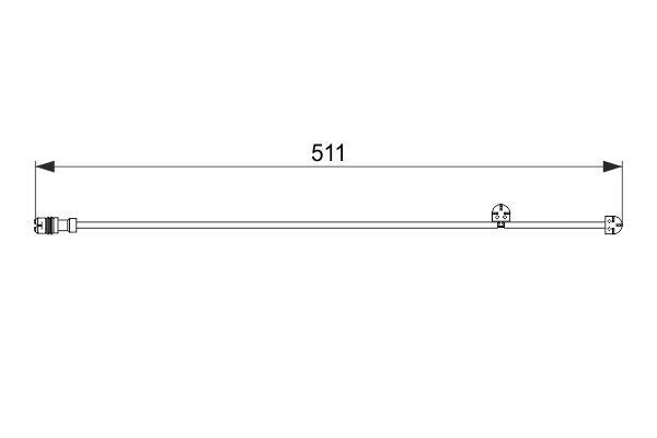 DİSK BALATA İKAZ KABLOSU. 511 MM