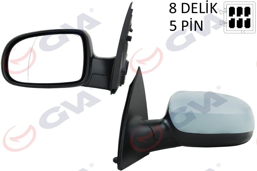 DIŞ DİKİZ AYNASI SOL CORSA C 01 ELEKTRİKLİ ISITMALI ASTARLI ASFERİK 5 FİŞ VM-200EHPAL