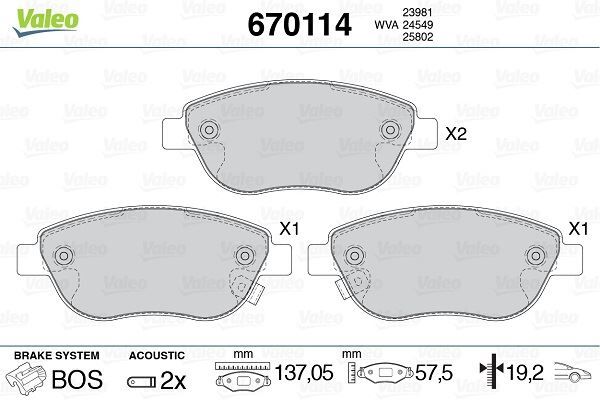 ÖN BALATA CORSA D BÜYÜK TİP 1.3 CDTI 07/06 FIAT 500L 12 0.9T 1.4 1.3D MTJ 1.6D MTJ
